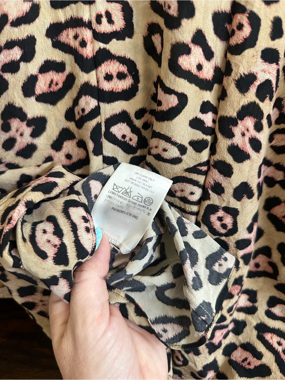 Givenchy Paris 100% Silk Leopard Print Oversized Kimono Blouse Size 40 US 8 - Picture 8 of 10